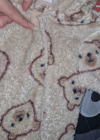 Kürklü Ayı Desenli Bebek Tulumu - Görsel 3