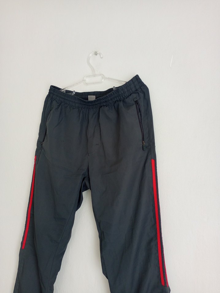 Gri Erkek  Fermuarlı Paraşüt Eşofman - Görsel 3