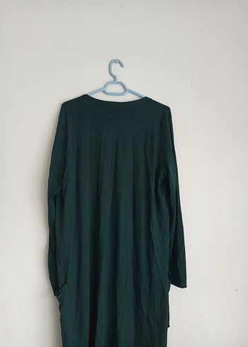 Uzun Kollu Yeşil Kadın Hırka - Görsel 5