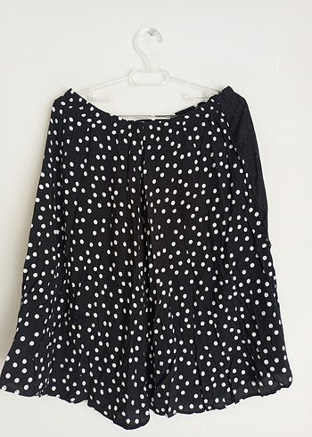 Siyah Puantiyeli Mini Hamile Etek - Görsel 3