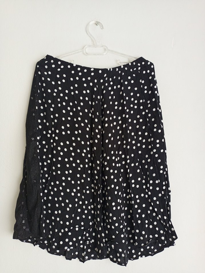 Siyah Puantiyeli Mini Hamile Etek - Görsel 5