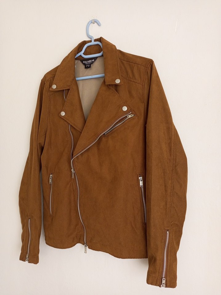 Pull&Bear Erkek Süet Biker Ceket - Görsel 2