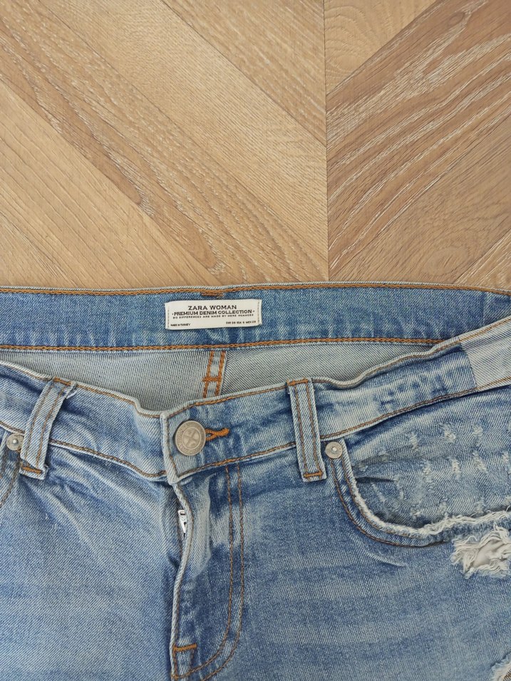 Yırtık Detaylı Midi Boy Kadın Kot Pantolon - Görsel 4