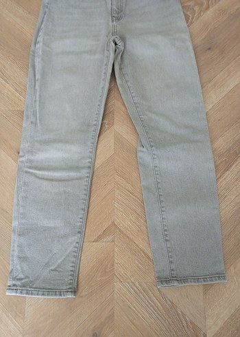 Gri Regular Fit Midi Kadın Denim Pantolon - Görsel 3