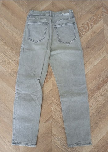 Gri Regular Fit Midi Kadın Denim Pantolon - Görsel 6