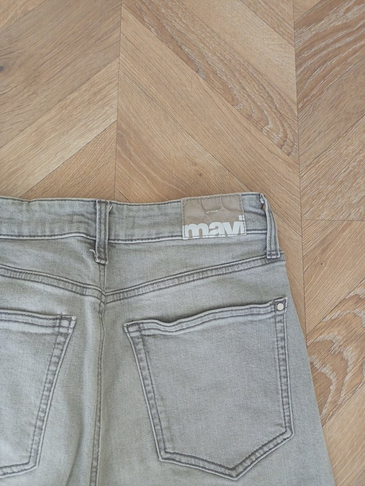 Gri Regular Fit Midi Kadın Denim Pantolon - Görsel 4