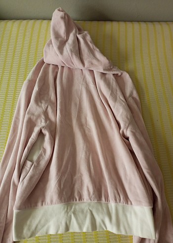Pembe Kapüşonlu Fermuarlı Kadın Ceket - Görsel 4