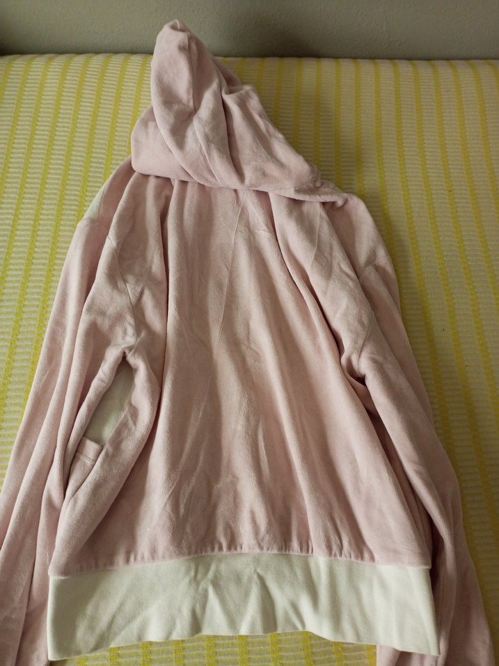 Pembe Kapüşonlu Fermuarlı Kadın Ceket - Görsel 4