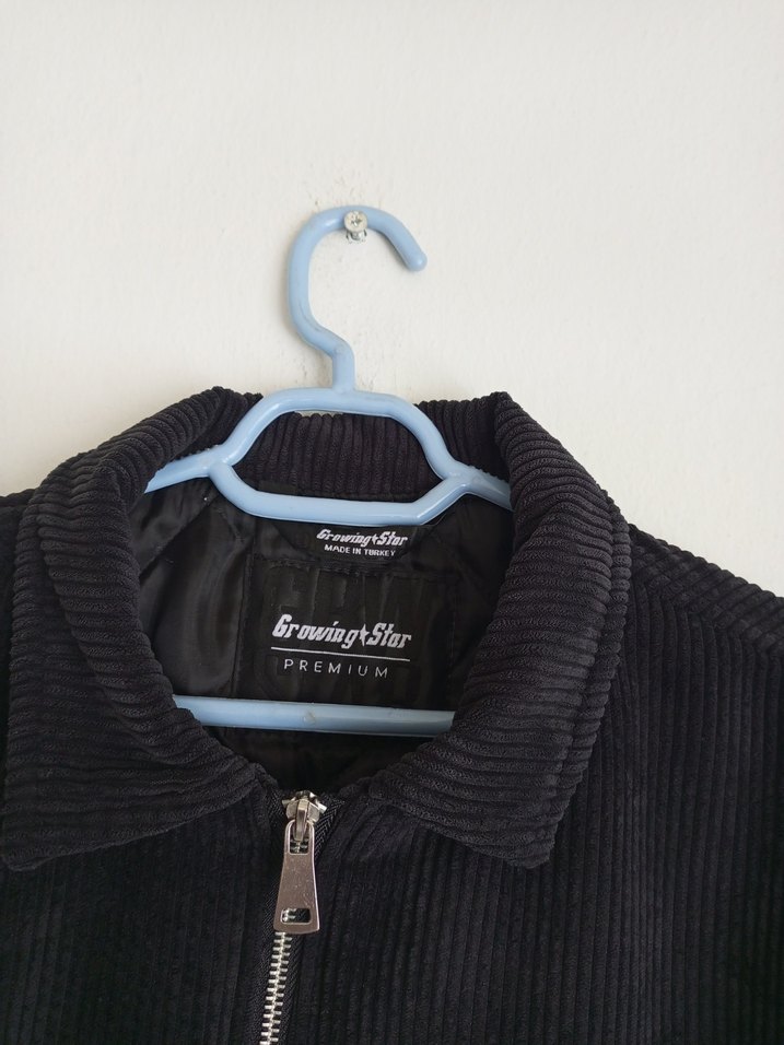 Erkek Siyah Fermuarlı Kadife Mont - Görsel 4