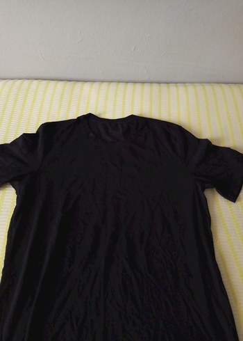 Siyah Keten Erkek Tişört - Görsel 2