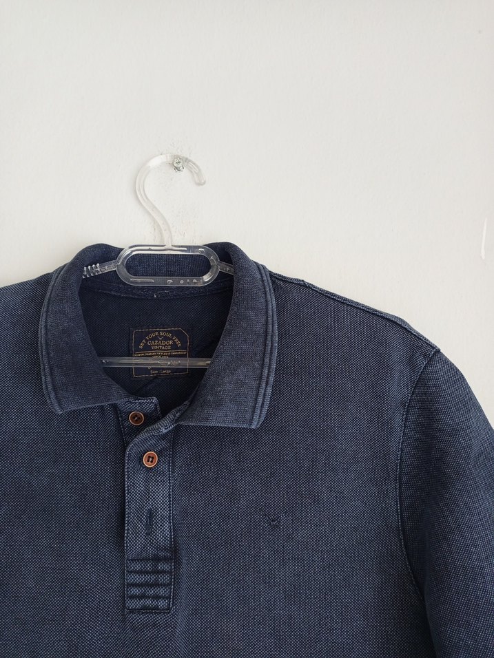 Orijinal Cazador Erkek Lacivert Pamuklu Polo Tişört - Görsel 4
