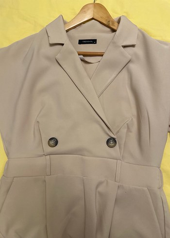 Trendyol Bej Şort Tulum - Görsel 4