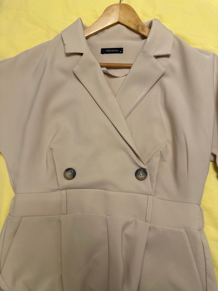 Trendyol Bej Şort Tulum - Görsel 4