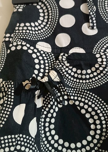 Puantiyeli Siyah Midi  Etek - Görsel 3