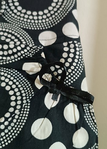 Puantiyeli Siyah Midi  Etek - Görsel 4