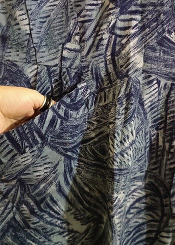 Lacivert Desenli Elbise - Görsel 2