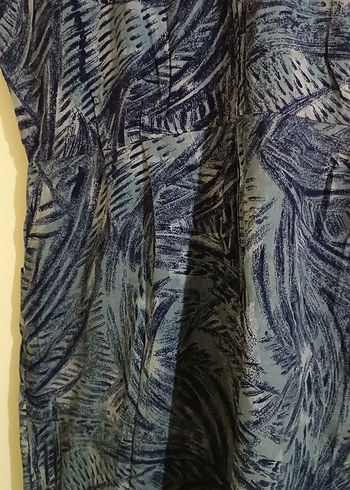 Lacivert Desenli Elbise - Görsel 3