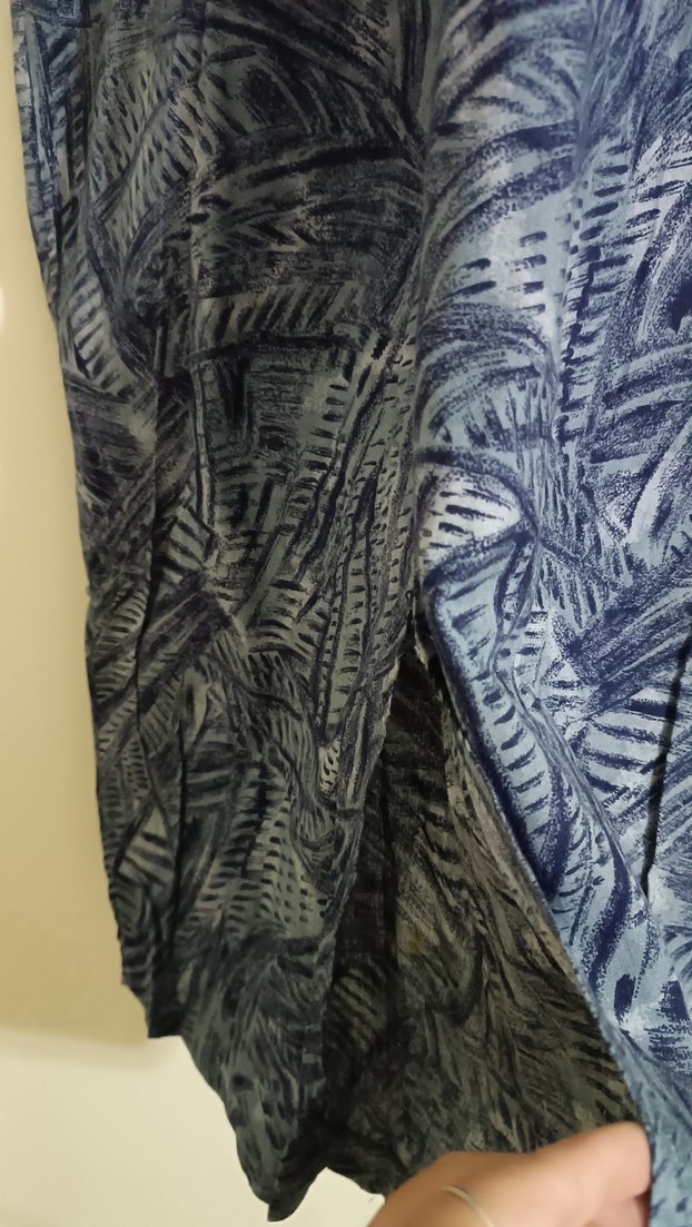 Lacivert Desenli Elbise - Görsel 4