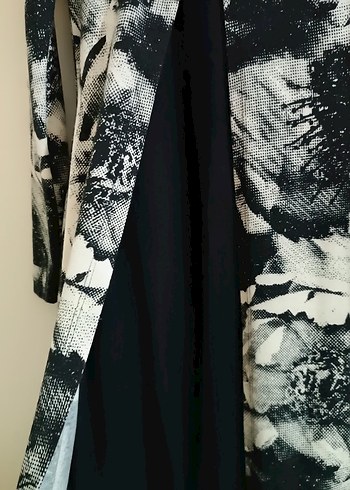 Desenli Kemerli Uzun elbise - Görsel 3