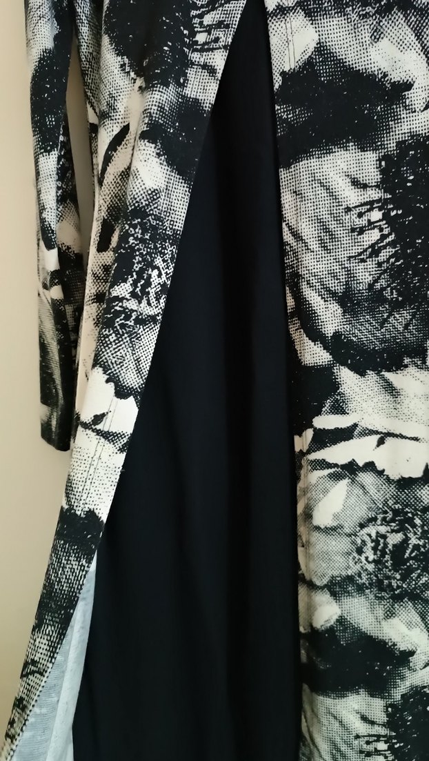 Desenli Kemerli Uzun elbise - Görsel 3