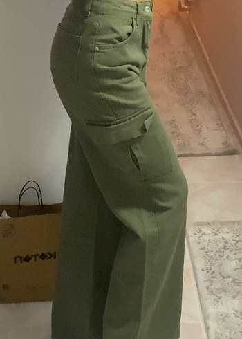 Y2K yesil asker rengi pantolon - Görsel 2