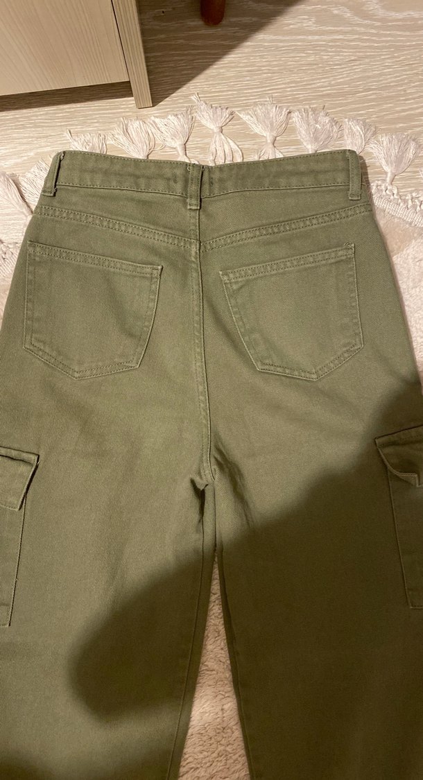 Y2K yesil asker rengi pantolon - Görsel 4