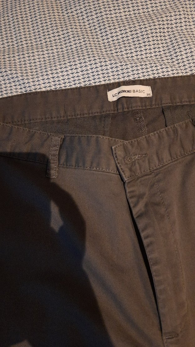 LCW Erkek Füme Gri Keten Pantolon - Görsel 2