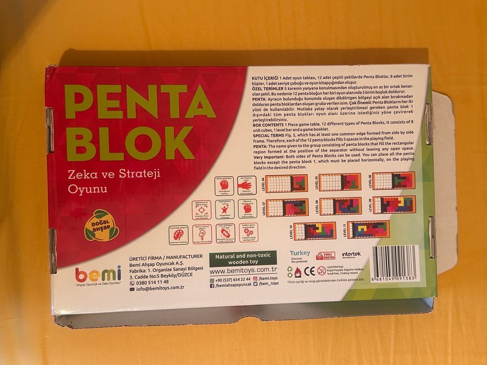 Renkli Ahşap Eğitici Blok Oyunu - Görsel 2