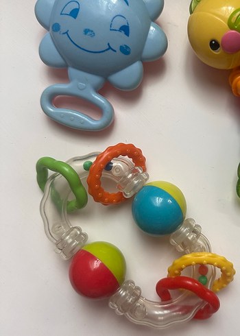 Renkli Diş Kaşıyıcı ve Çıngırak Seti - Görsel 2