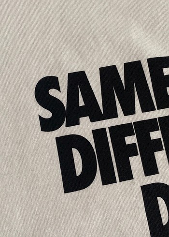 Beyaz Baskılı h&m Tişört same sh**t different day - Görsel 2