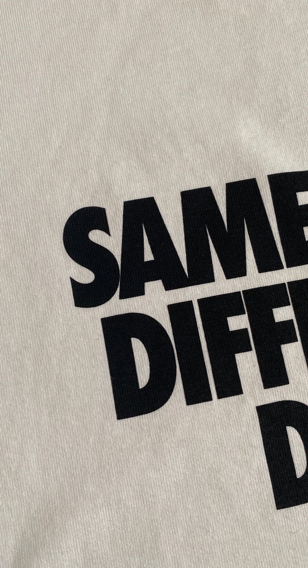 Beyaz Baskılı h&m Tişört same sh**t different day - Görsel 2