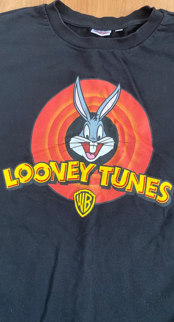 Looney tunes bugs bunny Baskılı siyah Sweatshirt - Görsel 3