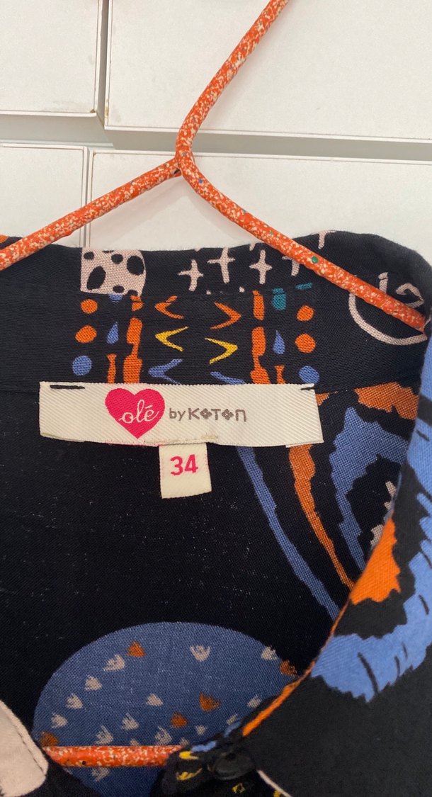 Renkli Desenli Bohem Kadın Gömlek - Görsel 2