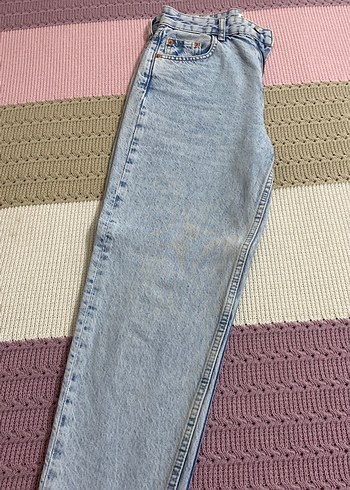 Kadın Pastel Renkli Regular Fit Midi Denim Pantolon