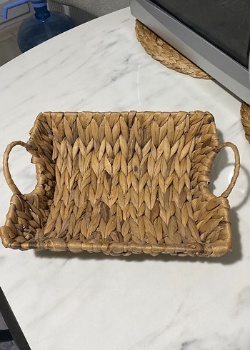 Bej Hasır Saklama Sepeti Seti - Görsel 3