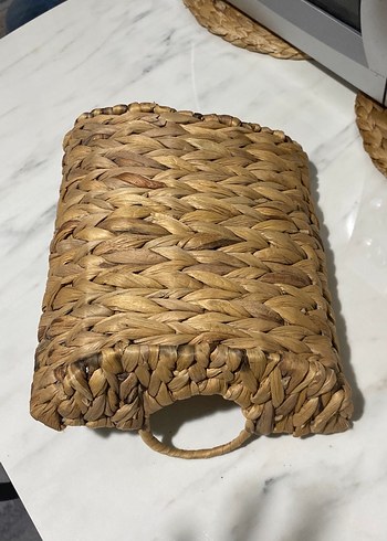 Bej Hasır Saklama Sepeti Seti - Görsel 6