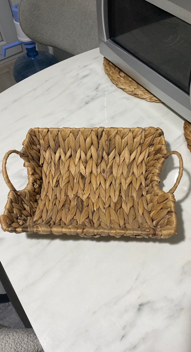 Bej Hasır Saklama Sepeti Seti - Görsel 3