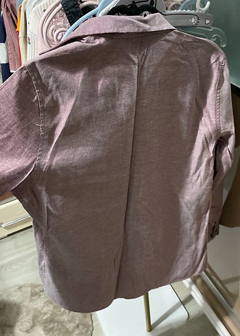 Bej Kadın Keten Uzun Kollu Gömlek - Görsel 4