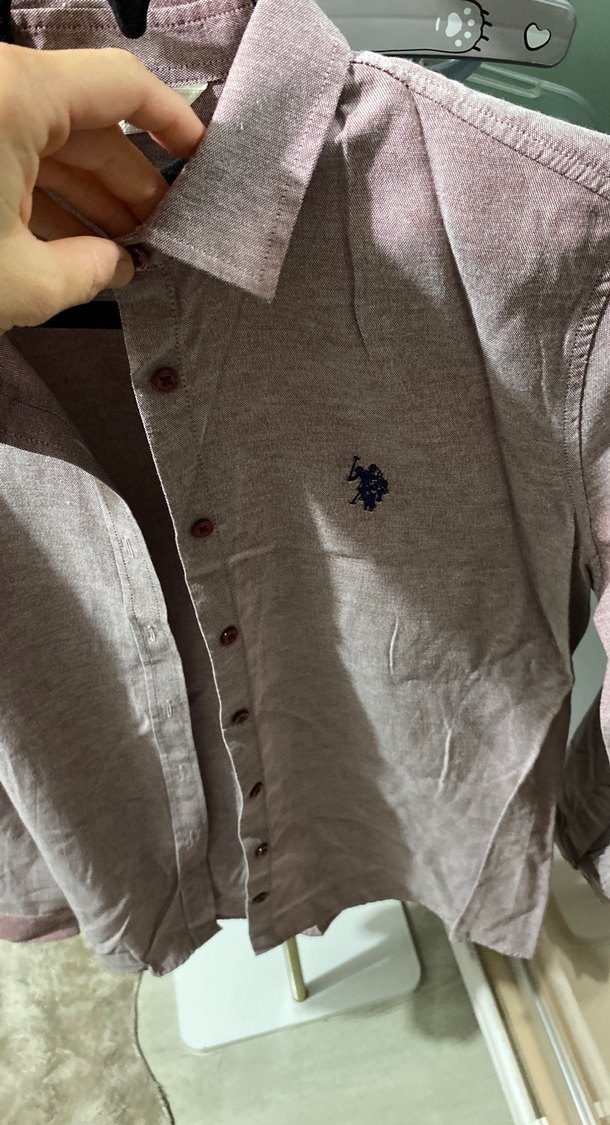 Bej Kadın Keten Uzun Kollu Gömlek - Görsel 5