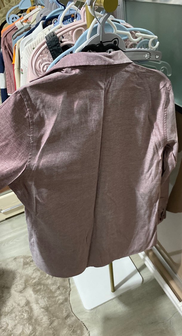 Bej Kadın Keten Uzun Kollu Gömlek - Görsel 4