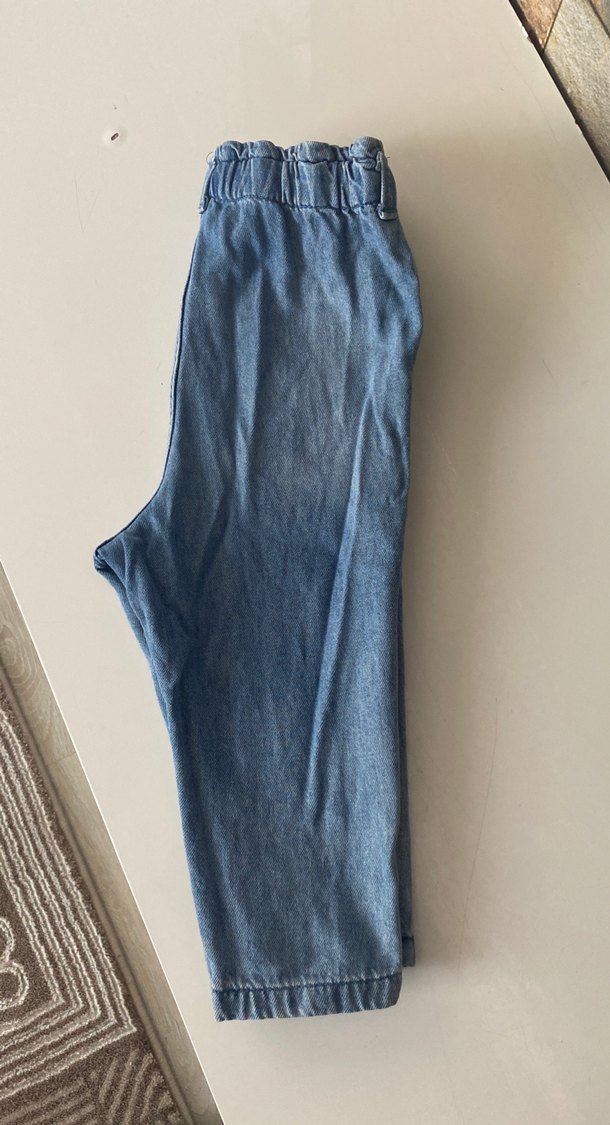 Nakışlı Renkli Mavi Kot Pantolon - Görsel 4