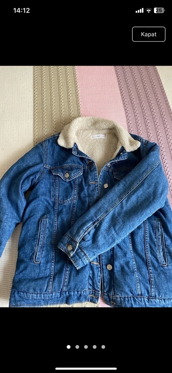 Kadın Mavi Oversize Kot Ceket - Görsel 4