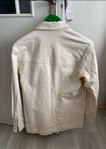 Bej Kadın Midi Pamuklu Düğmeli Kaban - Görsel 5