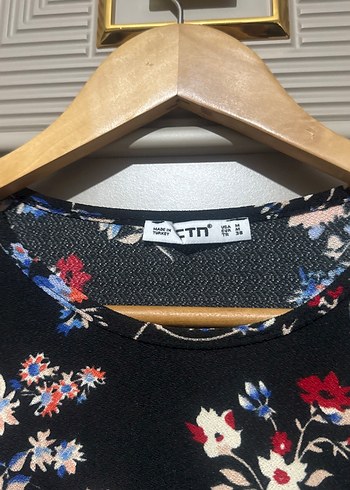 Çiçek Desenli Uzun Kollu Kadın Bluz - Görsel 3