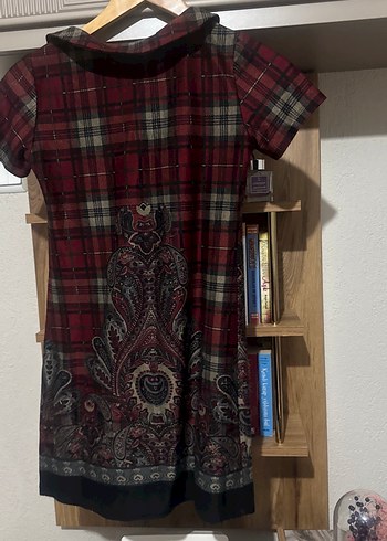 Bordo Desenli Bohem Hamile Tunik - Görsel 2