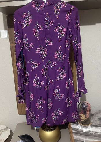 Mor Bağlama Desenli Hamile Tunik - Görsel 2