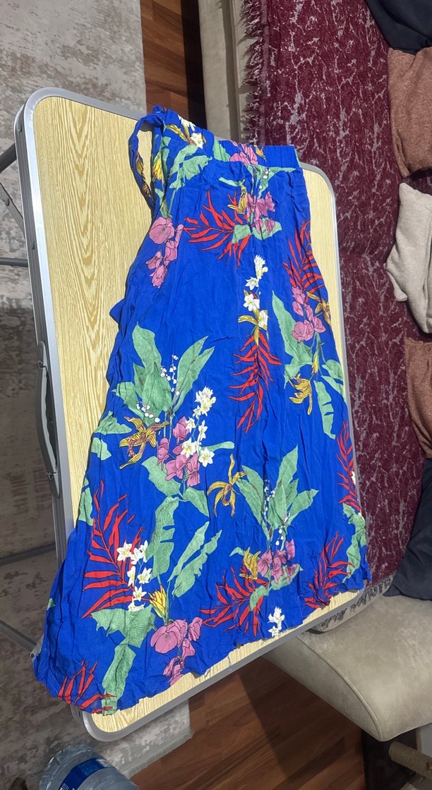 Renkli Desenli Uzun Bohem Etek - Görsel 2