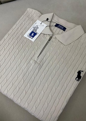 Bej Erkek Uzun  Kollu Triko Kazak - Görsel 2