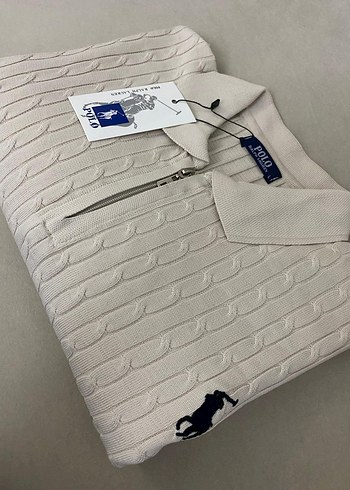 Bej Erkek Uzun  Kollu Triko Kazak - Görsel 3