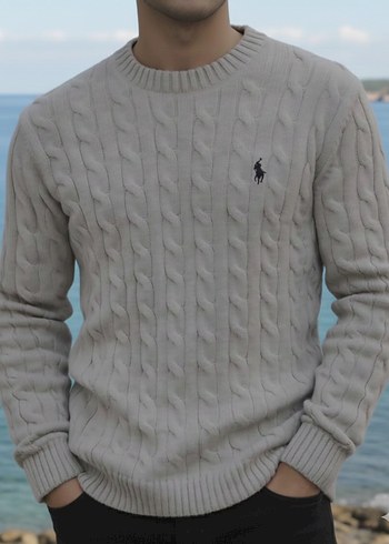 Bordo Erkek Triko Bisiklet Yaka Kazak - Görsel 6